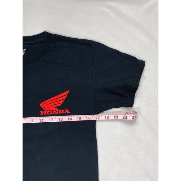 Vintage Honda Racing YOUTH XL Tee Black Red Wing Logo Motorcycle Graphic Shirt - Picture 6 of 6